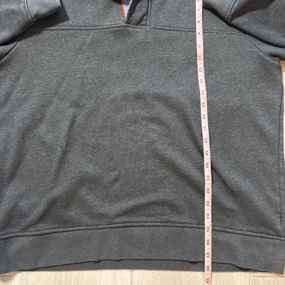 Orvis Men’s XL Quarter Snap Pullover Sweater Gray Fleece Lined Fly Fishing Logo - Picture 5 of 6